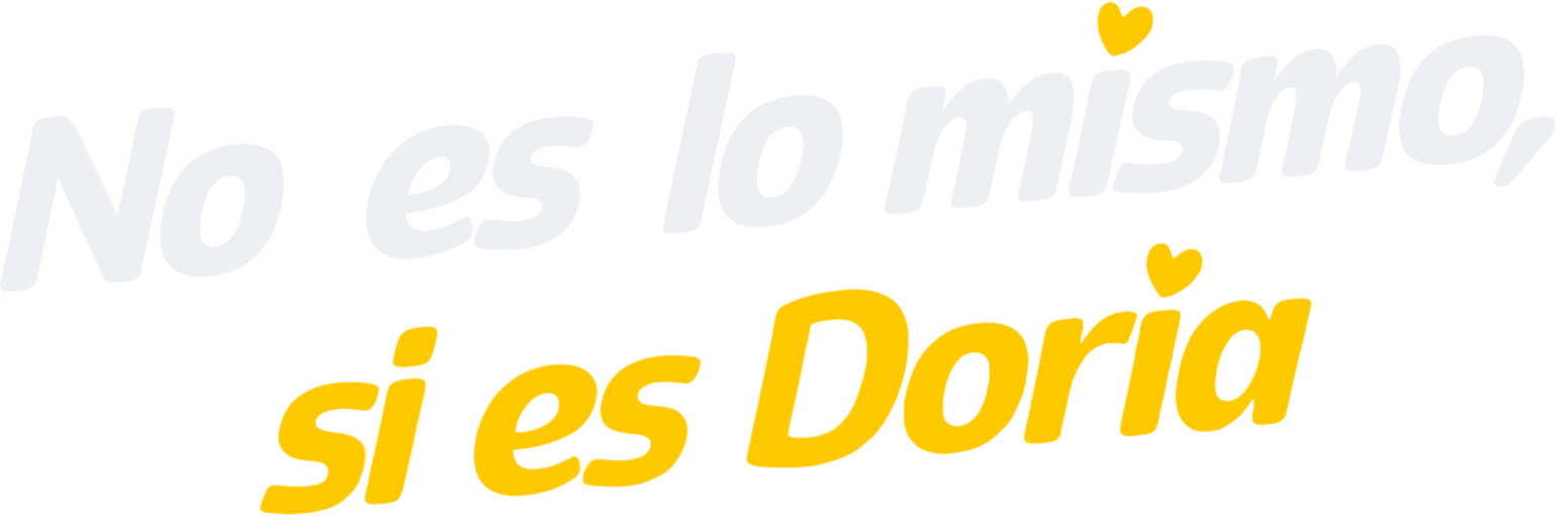 No es lo mismo, si es Doria
